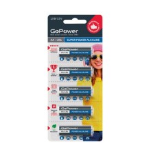 Батарейка AA/ Батарейка GoPower LR6 AA BL5 Alkaline 1.5V (5/50/600) (5 шт.)