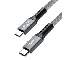 GCR Кабель USB4 Type-C, 1.0m, серый, 40Gbps, 240W, 8K60Hz, GCR-57111