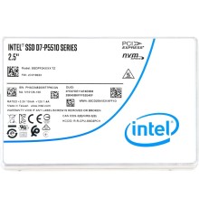 Твердотельный накопитель/ Intel SSD D7-P5510 Series, 3.84TB, U.2(2.5" 15mm), NVMe, PCIe 4.0 x4, TLC, R/W 6500/3400MB/s, IOPs 700 000/170 000, TBW 7000, DWPD 1 (12 мес.)