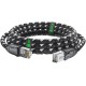 GCR Патч-корд PROF прямой 1.0m, UTP медь кат.6, STRONG черно-белый нейлон, ethernet high speed 10 Гбит/с, T568B, GCR-52776