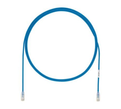 Патч-корд 28AWG ( тонкий ) UTP LSZH кат.6А 10м. син./ Category 6A, 28AWG small diameter, UTP patch cord, CM/LSZH, blue, 10m.
