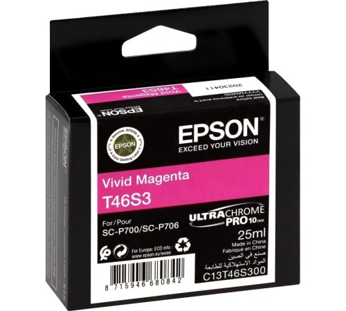 Картридж/ Singlepack VividMagenta T46S3 UltraChromePro10 ink 25ml