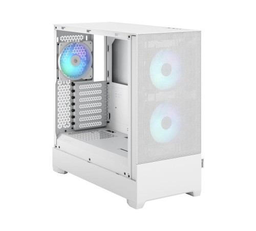 Корпус ПК без блока питания/ Case Fractal Design Pop Air RGB TG Clear Tint, Midi-Tower, 3x120mm RGB, 2xUSB-A 3.2 ATX, mATX, mITX White