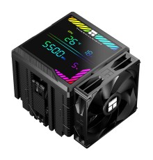 Кулер для процессора/ CPU Cooler Thermalright Peerless Assassin 140 Digital Black (4-pin PWM, 165mm, Ni/Cu, 6x6mm, 1x120mm + 1x140mm, 82.CFM, 29.6dBA, 1850RPM, S: 1200, 1700, 1851, 115X, 2011, 2066, AM4, AM5, black)