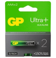 Элемент питания Алкалиновые батарейки c технологией G-tech GP Ultra Plus Alkaline 24А AАA - 2 шт. на блистере (2 шт.)