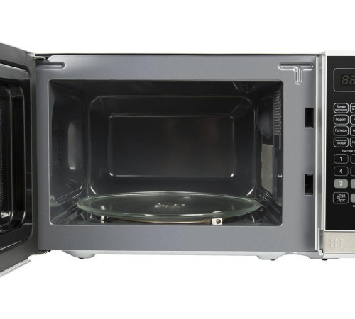 Микроволновые печи MAUNFELD MFSMO.20.7SGB/ СВЧ печь, 20л, 700Вт, электронное управление, черное стекло+планка из нержавеющей стали, 440х330х259(ШхГхВ)
