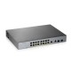 коммутатор Smart L2 коммутатор PoE+ для IP-видеокамер Zyxel NebulaFlex Pro GS1350-18HP, rack 19", 16xGE PoE+, 2xCombo (SFP/RJ-45), бюджет PoE 250 Вт, питание до 250м, автоперезагрузка PoE-портов