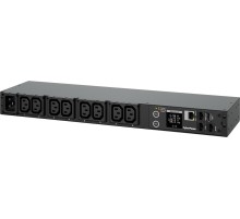 Блок распределения питания/ PDU CyberPower 20SWHVIEC8FNET(41005) NEW 1U, Switched 240V/16A, IEC320-C20 plug , 8 IEC outlets