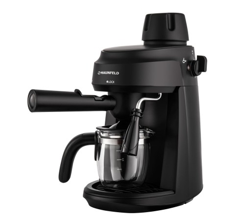 Кофемашина рожкового типа MAUNFELD/ Кофемашина рожкового типа MAUNFELD MF-733BK, мощность 870 Вт, давление 4 бар, капучинатор, цвет черный