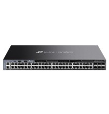 коммутатор TP-Link SG6654X, Omada 48-Port Gigabit Stackable L3 Managed Switch with 6 10GE SFP+ Slots Radius/Tacacs+ Authentication, LACP, CLI, SNMP, Dual Image/Configuration, IPv6, Dual Redundant Power Supplies