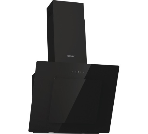 Вытяжка GORENJE/ Тип каминная наклонная,60см, сенсорное управление, мощность 782 куб.м, черная
