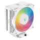 Кулер для процессора DEEPCOOL AG400 DIGITAL WH ARGB LGA1700/1200/115X/AM5/AM4 (9шт/кор, TDP 220W, PWM, ARGB Fan 120mm, 4 тепл. трубки, белый) RET (R-AG400-WHADMN-G-1)