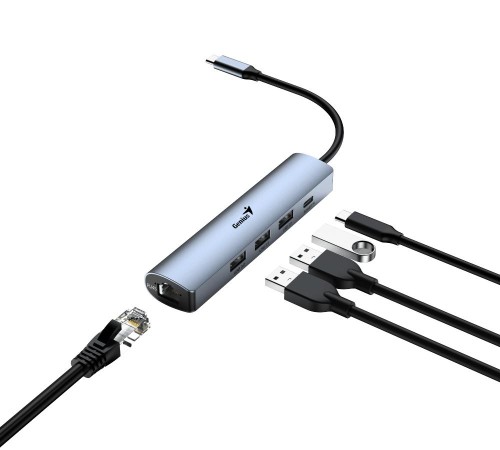 USB HUB UH-545 USB3.0 с Ethernet RJ45, гигабитным Ethernet RJ45 x 1, портом питания USB-C (5 В 3 А) x 1, портами передачи данных USB-A 3.0 x 3 USB HUB UH-545 USB3.0 с Ethernet RJ45, гигабитным Ethernet RJ45 x 1, портом питания USB-C (5 В 3 А) x 1, портами передачи данных USB-A 3.0 x 3