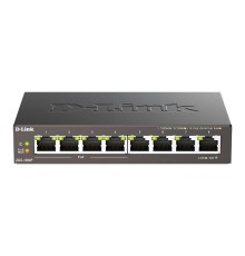 Коммутатор/ PoE-коммутатор, 8x1000Base-T (4x1000Base-T PoE), PoE-бюджет 60 Вт, корпус металл
