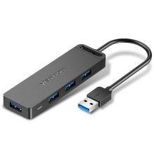 Концентратор Vention OTG USB 3.0 на 4 порта Черный - 1м.