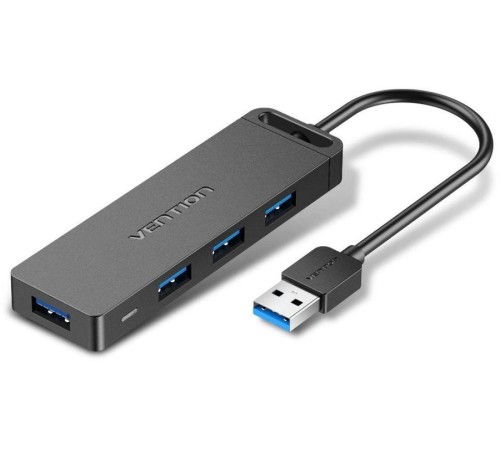 Концентратор Vention OTG USB 3.0 на 4 порта Черный - 1м. Концентратор Vention OTG USB 3.0 на 4 порта Черный - 1м.
