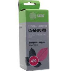 -/ Чернила Cactus CS-GI490MB GI-490 пурпурный 100мл для Canon Pixma G1400/G2400/G3400