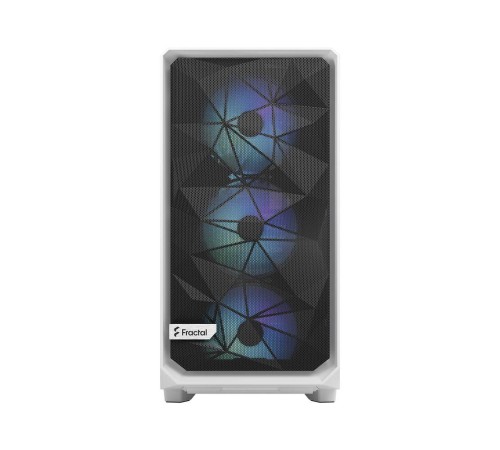 Корпус ПК без блока питания/ Case Fractal Design Meshify 2 RGB TG Clear Tint, Midi-Tower, 4x140mm RGB, 2xUSB-A 3.2 + 1xUSB 3.2 Type-C E-ATX, ATX, mATX, mITX White