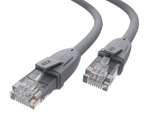 GCR Патч-корд прямой 20.0m UTP кат.6, серый, 24 AWG, ethernet high speed, RJ45, T568B, GCR-52599