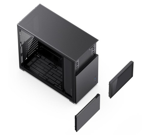 Корпус без блока питания/ Case JONSBO D41 STD SCREEN, Midi-Tower, TG, no fans, 1xUSB-A 3.2 + 1xUSB-C 3.2, ATX, mATX, mITX Black