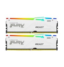 Память оперативная/ Kingston 32GB 6000MT/s DDR5 CL36 DIMM (Kit of 2) FURY Beast White RGB EXPO