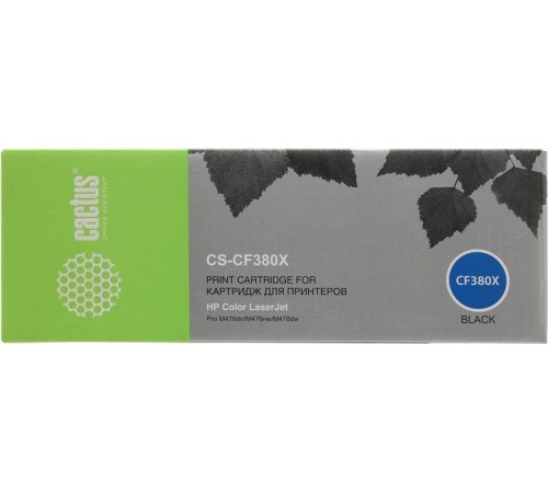-/ Картридж лазерный Cactus CS-CF380X CF380X черный (4400стр.) для HP LJ Pro M476dn/M476nw/M476dw