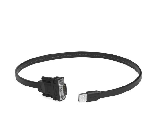 Greenconnect Конвертер-переходник 1.0m плоский, черный, 28/26 AWG, USB 2.0 AM / DB9 RS-232 PROF GCR-UOC5M-BCG-1.0m, чипсет PL2303RA Greenconnect Конвертер-переходник 1.0m плоский, черный, 28/26 AWG, USB 2.0 AM / DB9 RS-232 PROF GCR-UOC5M-BCG-1.0m, чипсет PL2303RA
