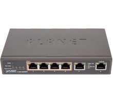 коммутатор/ PLANET 4-Port 10/100/1000T 802.3at POE + 2-Port 10/100/1000T Desktop Switch (55W POE Budget, External Power Supply)