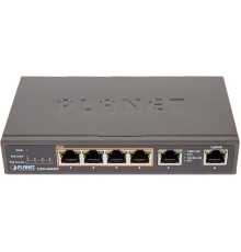 коммутатор/ PLANET 4-Port 10/100/1000T 802.3at POE + 2-Port 10/100/1000T Desktop Switch (55W POE Budget, External Power Supply)