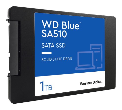 Твердотельные накопители/ WD SSD Blue SA510, 1.0TB, 2.5" 7mm, SATA3, R/W 560/530MB/s, IOPs 95 000/84 000, TBW 400, DWPD 0.2 (12 мес.) Твердотельные накопители/ WD SSD Blue SA510, 1.0TB, 2.5" 7mm, SATA3, R/W 560/530MB/s, IOPs 95 000/84 000, TBW 400, DWPD 0.2 (12 мес.)