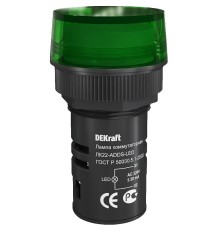 Лампа комм. ADDS ?22 мм Цвет:ЗЕЛЕНЫЙ LED 220В ЛK-22 DEKra