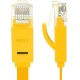 Greenconnect Патч-корд PROF плоский прямой 2.0m, UTP медь кат.6, желтый, 30 AWG, GCR-LNC622-2.0m, ethernet high speed 10 Гбит/с, RJ45, T568B