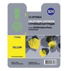 -/ Картридж струйный Cactus CS-EPT0824 T0824 желтый (13.8мл) для Epson Stylus Photo R270/290/RX590