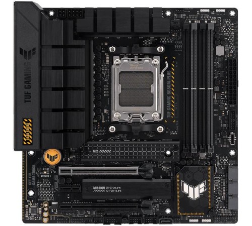 Материнская плата ASUS TUF GAMING B650M-PLUS, AM5, B650, 4*DDR5, 4*SATA, 2*M.2, 3*USB 3.2, 4*USB 2.0, Type-C, 3*PCIx16, 1*PCIx1, DP+HDMI, mATX; 90MB1BG0-M0EAY0