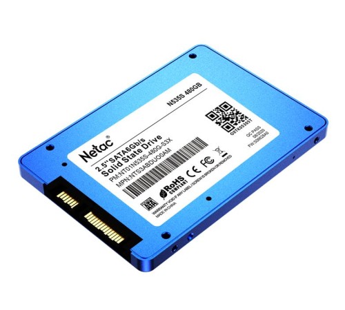 SSD накопитель Netac SSD N535S 480GB 2.5 SATAIII 3D NAND, 7mm, R/W up to 540/490MB/s, TBW 280TB, 5y wty SSD накопитель Netac SSD N535S 480GB 2.5 SATAIII 3D NAND, 7mm, R/W up to 540/490MB/s, TBW 280TB, 5y wty