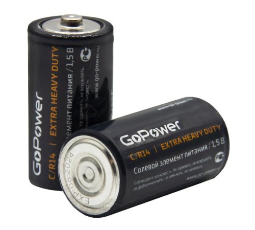 Батарейка/ Батарейка GoPower R14 C Shrink 2 Heavy Duty 1.5V (2/24/288) (24 шт.) Батарейка/ Батарейка GoPower R14 C Shrink 2 Heavy Duty 1.5V (2/24/288) (24 шт.)