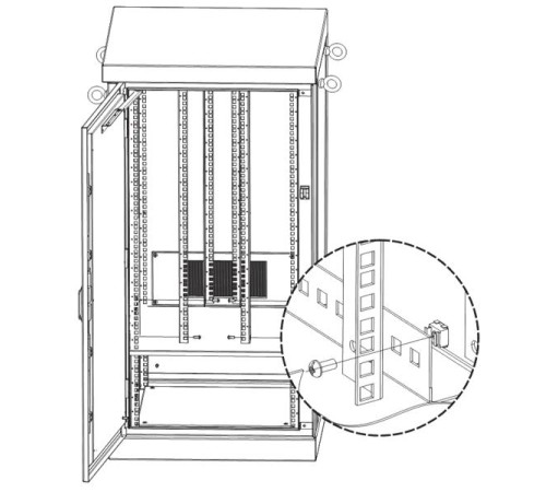 Комплект вертикальных юнитовых направляющих ЦМО Комплект вертикальных юнитовых направляющих для шкафов серии ШРН высотой 12U, 2 шт.