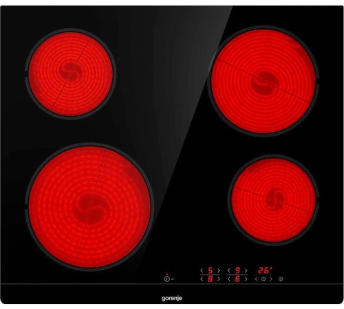 Варочная панель Gorenje/ Варочная панель Gorenje, сенсорное управление, таймер, блокировка от детей, без рамки, цвет черный Варочная панель Gorenje/ Варочная панель Gorenje, сенсорное управление, таймер, блокировка от детей, без рамки, цвет черный