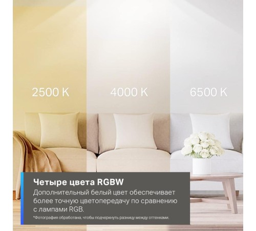 Умная Wi-Fi лампа/ WiFi Bulb, A60 size, E27, 9.5W, 2000k-6500k tunable white, 800 lumens