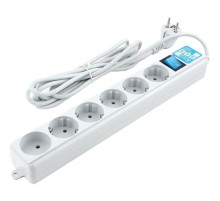 Фильтр-удлинитель Power Cube PRO, 5,0 м, LC контур, 16А/3,5кВт/ Surge protector Power Cube  Pro 5,0 m, LC circuit, 6 outlets (white) 16A / 3,5kVt