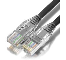 GCR Патч-корд сборный 0.5m  LSZH UTP кат.5e, черный, коннектор прозрачный+ABS колпачок, 24 AWG, ethernet high speed 1 Гбит/с, RJ45, T568B, GCR-52630