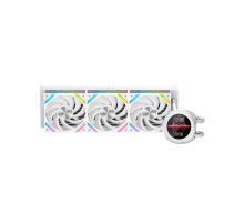 Водяное охлаждение для процессора/ Water Cooling System SAMA Q60 White (360mm, LED temp., White, ARGB/ Fans: 3x120mm, 86CFM, 30dBA, 2600RPM/ Pump height 64mm, 30dBA, 2800RPM, Rad thickness 27mm/ S: 1851, 1700, 1200, 20XX, 115X, AM5, AM4)