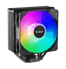 Кулер для процессора/ CPU Cooler PCCooler PALADIN EX400S (180W, 4-pin PWM, 157mm, Al/Cu, 4x6mm, FRGB, 1x120mm, 73.6CFM, 28.6dBA, 1800RPM, S: 1851/1700/1200/115X, AM5/AM4, silver, black)