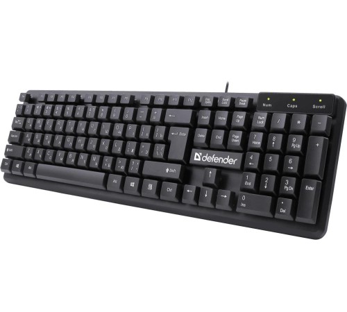 Проводная клавиатура Defender 45559 Symbol HB-559 RU,черный,104 кн,1.5м