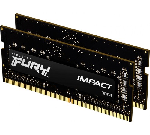 Память оперативная/ Kingston 16GB 3200MT/s DDR4 CL20 SODIMM (Kit of 2) FURY Impact Память оперативная/ Kingston 16GB 3200MT/s DDR4 CL20 SODIMM (Kit of 2) FURY Impact
