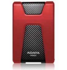 Жесткий диск внешний/ Portable HDD 1TB ADATA HD650 (Red), Silicone, USB 3.2 Gen1, 121x81x21mm, 201g /3 года/