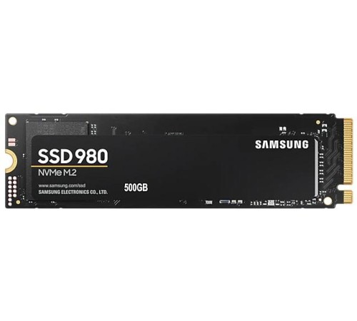 Твердотельный накопитель SSD M.2 (PCI-E NVMe) 500Gb Samsung 980 (R3100/W2600MB/s) (MZ-V8V500BW) 1year Твердотельный накопитель SSD M.2 (PCI-E NVMe) 500Gb Samsung 980 (R3100/W2600MB/s) (MZ-V8V500BW) 1year