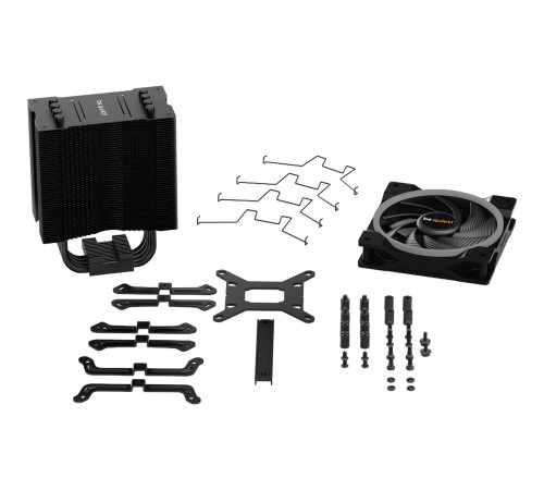 Кулер для процессора/ CPU Cooler be quiet! PURE ROCK 2 FX (150W, 4-pin PWM, 155mm, Al/Cu, 4x6mm, ARGB, 1x120mm, 42.6CFM, 24.4dBA, 2000RPM, S: 1700/1200/115X/2066/2011(-3) square ILM, AM5/AM4, black) Кулер для процессора/ CPU Cooler be quiet! PURE ROCK 2 FX (150W, 4-pin PWM, 155mm, Al/Cu, 4x6mm, ARGB, 1x120mm, 42.6CFM, 24.4dBA, 2000RPM, S: 1700/1200/115X/2066/2011(-3) square ILM, AM5/AM4, black)