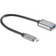 Кабель-адаптер/ Кабель-адаптер Type-Cm --> USB 3.0 Af , OTG, 1,5A , 5,0Gbps , Alum grey 0,2m Telecom (TC409M)