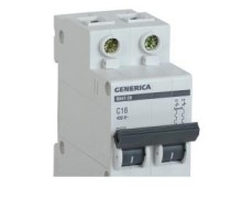 Авт. выкл. ВА47-29 2Р 10А 4,5кА х-ка С GENERICA